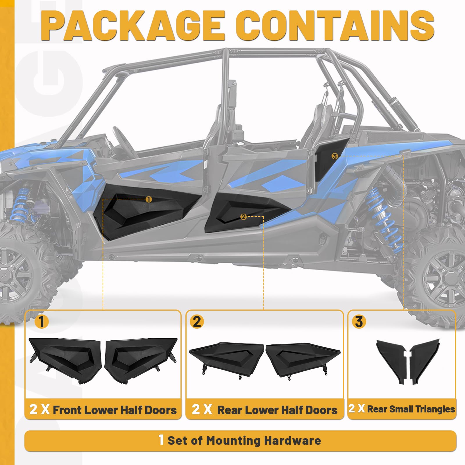 Amazon.com: KUAFU Lower Doors Panel Inserts Compatible with